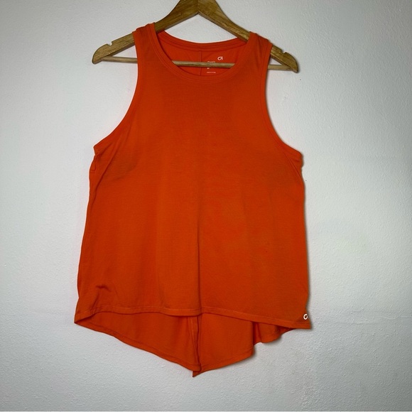 GapFit Orange Muscle Tee Sleeveless with Open Back - Picture 2 of 11